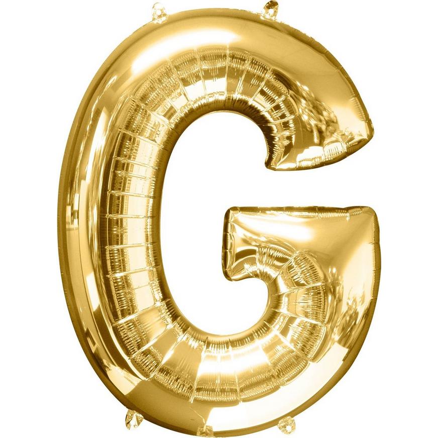 34in Gold Letter Balloon (G)